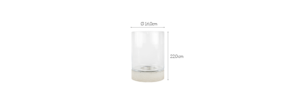 produktowe wymiary lime www 46 słój szklany z podstawą betonową torre